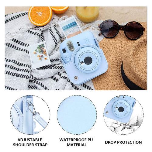 Zikkon Instax Mini 12 Protective Camera Case PU Leather Carrying Bag