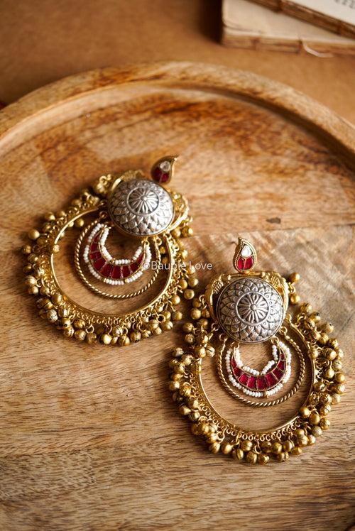 Anmol Chandbali Earrings (Pink)