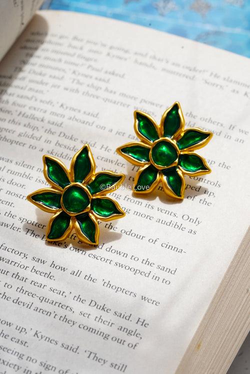 ARt DeCo Floral Earrings