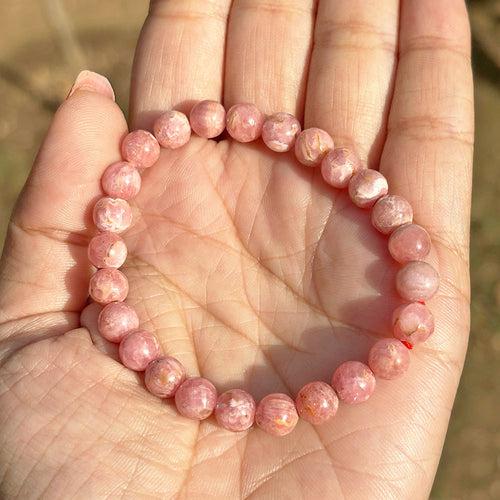 Rhodochrosite Beaded Bracelet