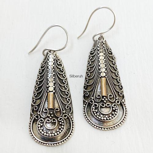 Silver Gold Dangle Earring