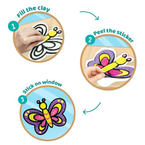 Clay Stickers - Butterfly