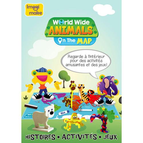 Worldwide Animals on the Map - Activity Book - French