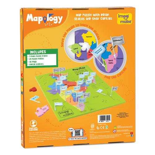 Mapology: Pack of 12 India with Capitals