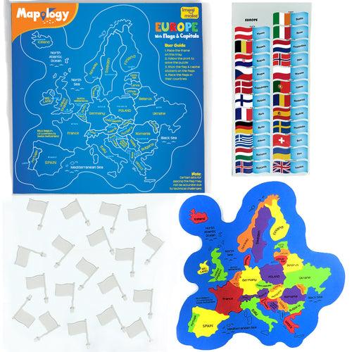 Mapology Europe with Capitals