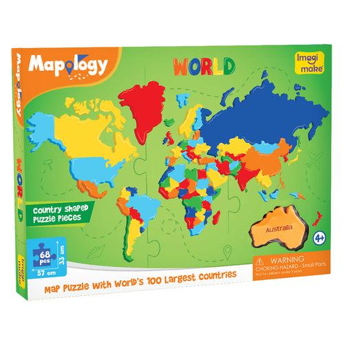 Mapology Combo: India & World Map Puzzle and Solar System Mobile - DIY Hanging Craft Kit