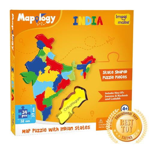 Mapology: Pack of 6 States of India Map Puzzle