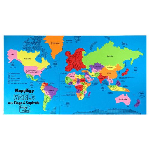 Mapology: Pack of 12 World with Flags & Capitals