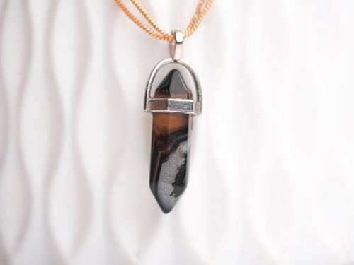 Gray Quartz Wand Pendant: Embrace Balance and Harmony