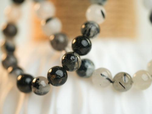 Black Rutilated Quartz Bracelet: Illuminate Your Path with Stylish Clarity