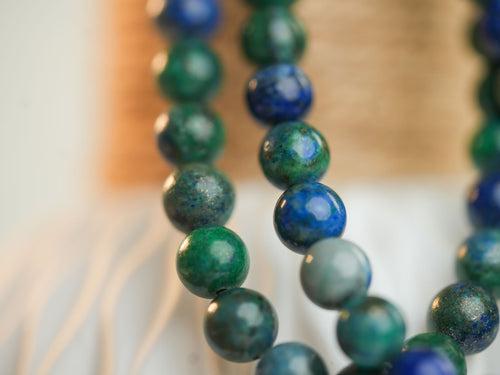 Chrysocolla with Lapis Lazuli Bracelet: Dive into Harmonious Elegance