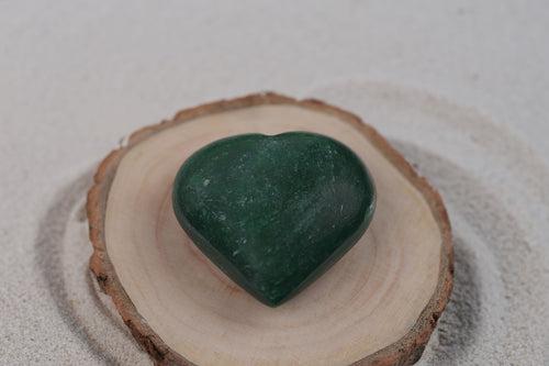 Green Jade Heart shaped stone: Radiate Love, Harmony, and Prosperity