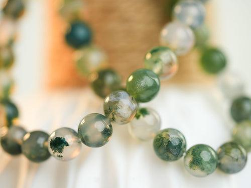 Moss Agate Bracelet: Nature's Tranquility, Grounding Harmony