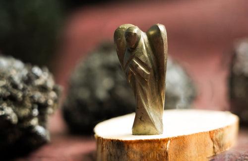 Pyrite Angel: Guardian of Abundance and Positive Energy