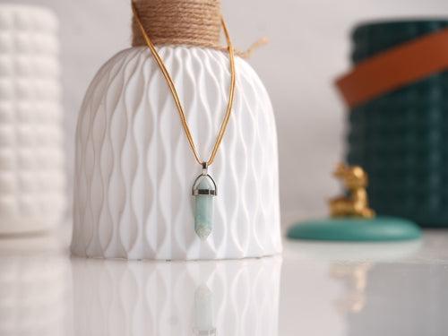 Amazonite Wand Pendant: Harness the Tranquil Energy of the Amazon