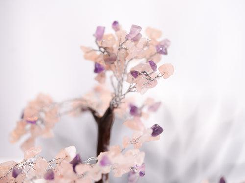 Amethyst and Rose Quartz Tree: Unveil the Harmony of Spiritual Serenity and Love