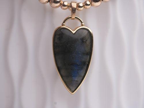 Labradorite Love Pendant Necklace: Embrace Magic and Love