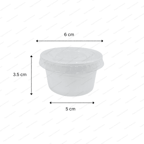 55ml Paper Sauce Cup With PET Lid