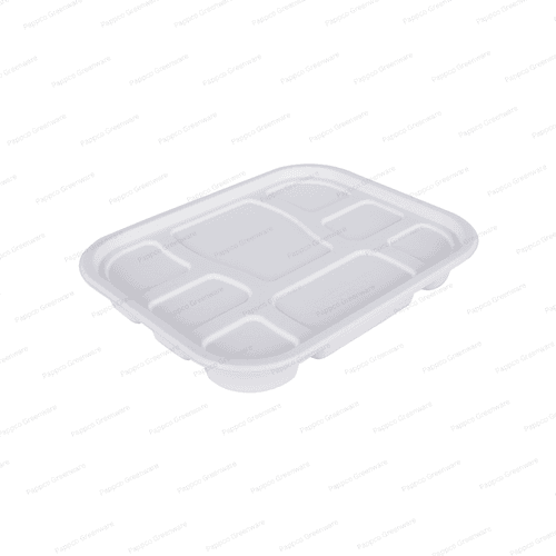 8 Compartment Bagasse Meal Tray With Lid