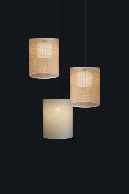 Gingham Pendant Lamp Cluster of 3