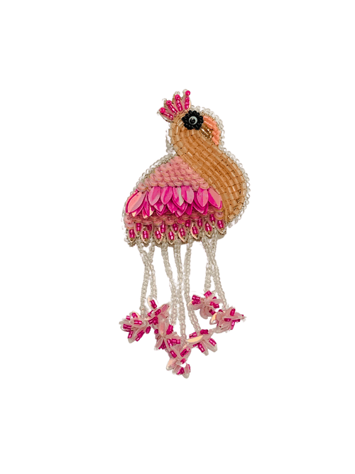 Peaceful Plumage Flamingo Brooch