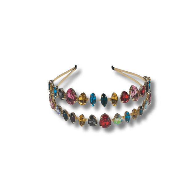 Gem Spectrum Gold Luxe Hairband