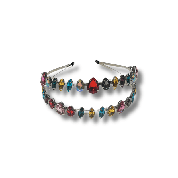 Gem Spectrum Silver Luxe Hairband