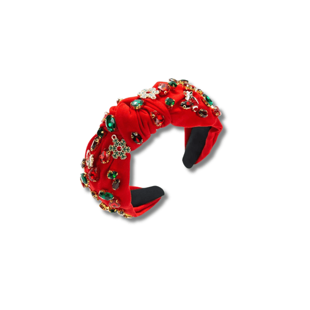 Crimson Jewel Charm Turban Hairband