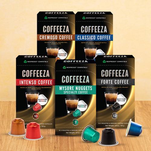 Coffeeza Combo Saver Pack of 50 Coffee Pods - Nespresso Originalline Compatible