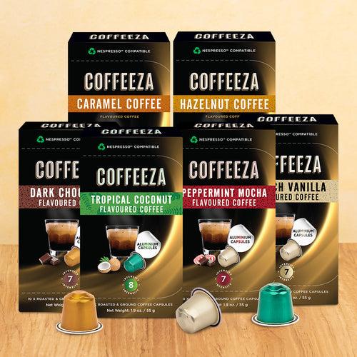 Flavored Variety Pack Coffee Pods - Pack of 6 (Nespresso* Orginal Line Compatible)