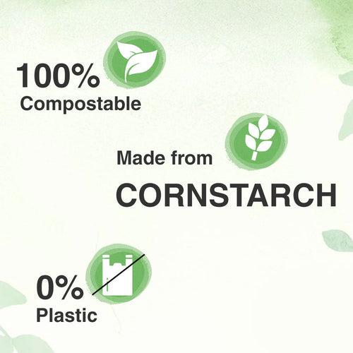 Compostable Garbage Bags, 17" x 19", Small, Pack of 2, 15 bags/roll