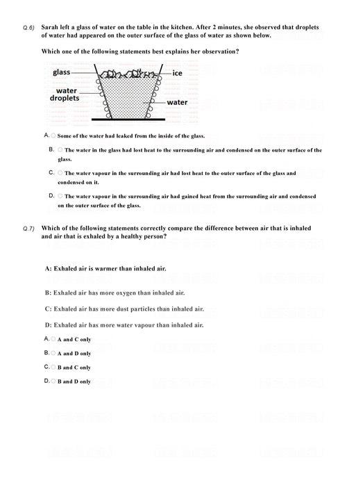 Olympiadtester Certified Student exam (OCS)  - Class 6 Science - Our Environment