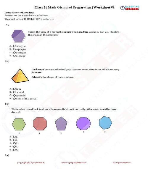 20 Printable Class 2 Maths Olympiad Sample Papers