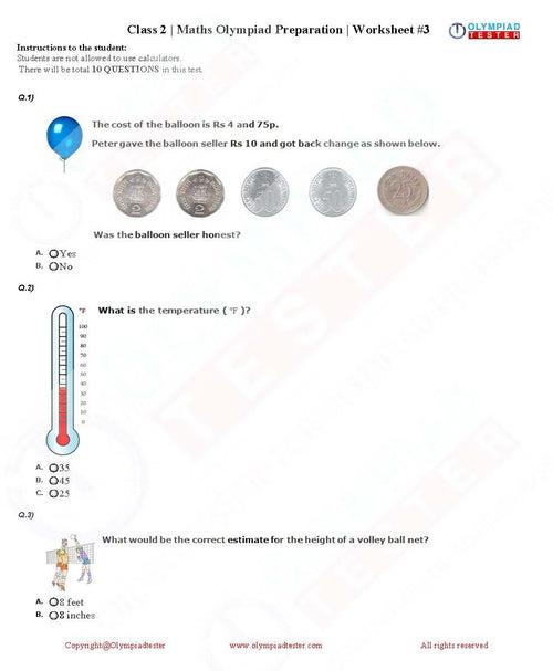 Class 2 IMO (International Maths Olympiad) Topper's guide