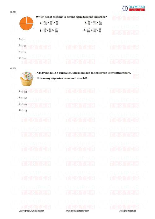 20 Printable Class 4 Maths Olympiad Sample Papers