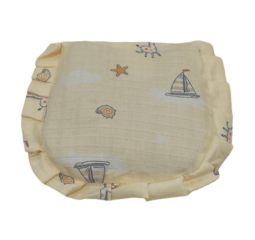 Fluff Arctic Organic Rai Baby Pillow Yellow Printed