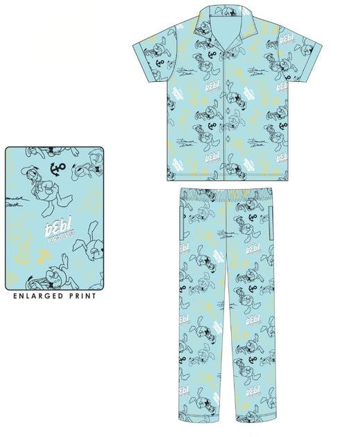 Boys Powder Blue Enlarged Print casual Night Suit