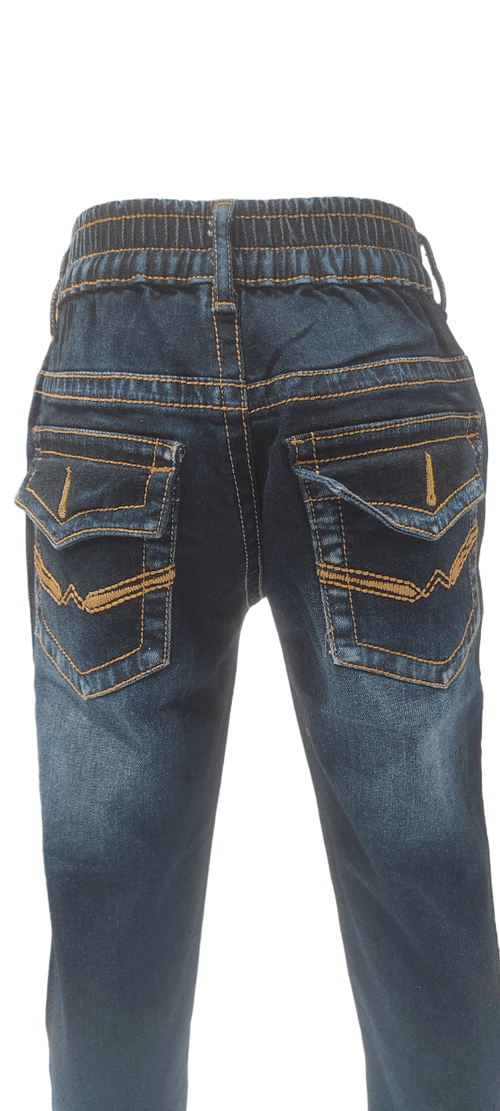 Boys Dark Blue Fancy Denim Jeans