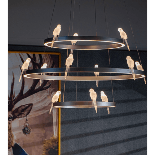 Regal Parrot Glow Two-Tier Chandelier | Ivanka Lumiere