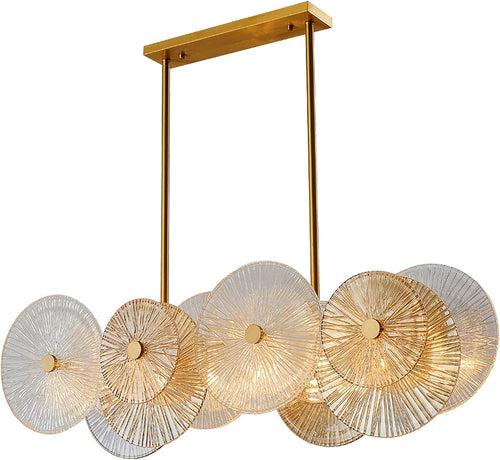 CASABLANCA GLASS DISC CHANDELIER | Ivanka Lumiere