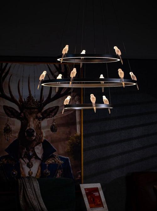 Regal Parrot Glow Two-Tier Chandelier | Ivanka Lumiere