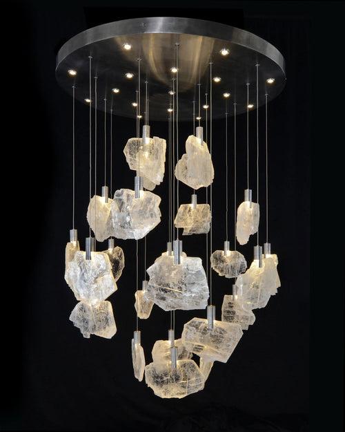 Glacial Grandeur Double Height Chandelier | Ivanka Lumiere