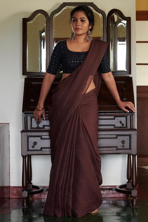 Rich Coffee Kota Saree