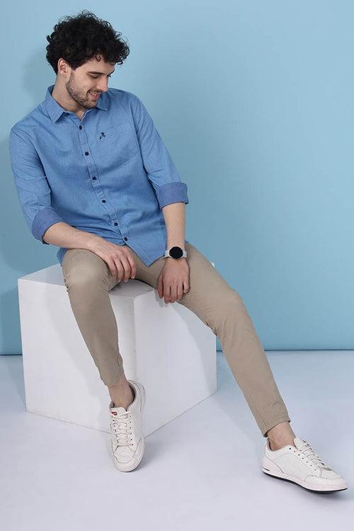 Blue Plain Shirt