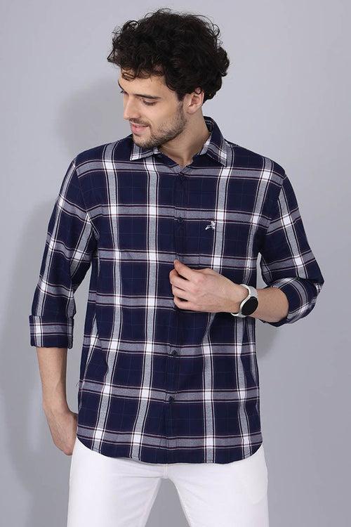 NavyBlue Checks Shirt