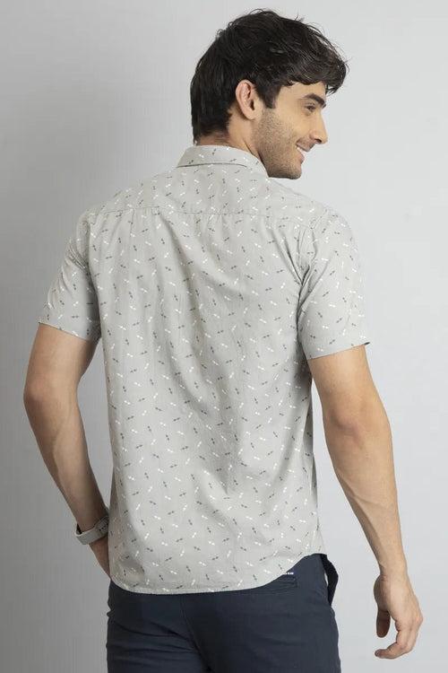 Grey Print Shirt