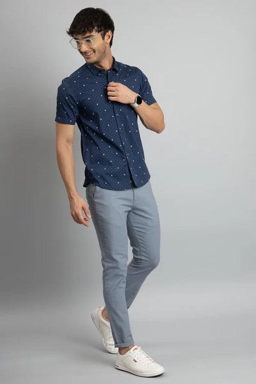 Navy Blue Print Shirt