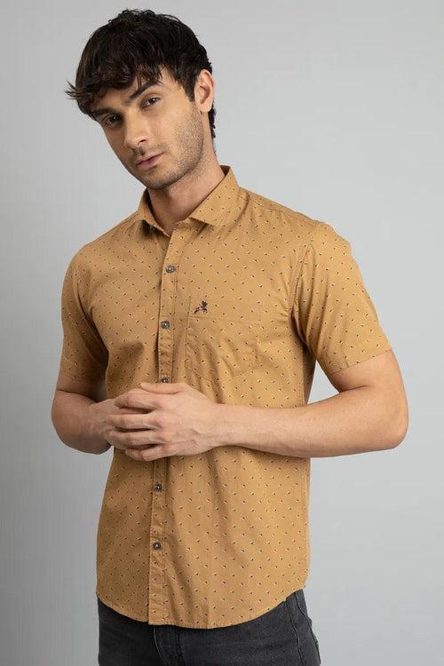 Brown Print Shirt