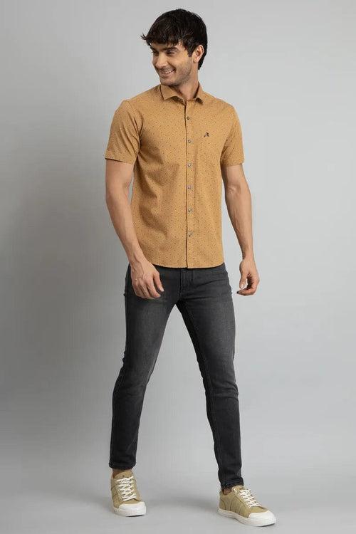 Brown Print Shirt