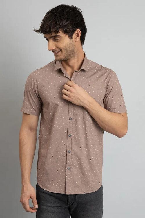 Brown Print Shirt